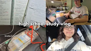 Productive High School Study Vlog 👩🏻‍💻 | exam season, bio, physics, calc studies, student life