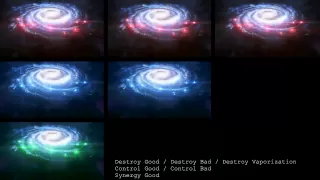 Mass Effect 3 - Ending Movie Comparison - All the Colors
