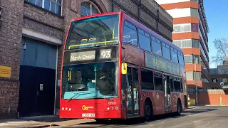 FRV. Go Ahead Route 93. Putney Bridge - North Cheam. Dennis Trident Optare Olympus DOE25 (LX58 CXR)