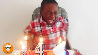 Funny Baby Gets Into Trouble when Blowing Out Birthday Candles - Funny Baby Videos || Just Funniest