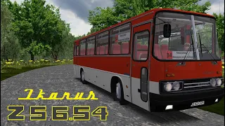 Omsi 2 Сравнение Ikarus 256,54 с  Ikarus 250,59 пригородный маршрут на карте Амосовка