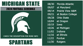 2024 Michigan State Spartans Football Schedule