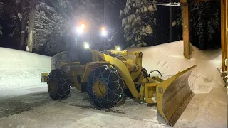 DEEP Snow Plowing - CAT938G Lake Tahoe, CA