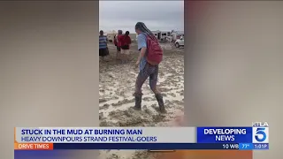 Heavy downpours strand tens of thousands at Burning Man