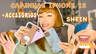 COMPREI CAPINHAS PRO MEU IPHONE 12 NA SHEIN✨(+ case pro meu AirPods e protetor de cabo)