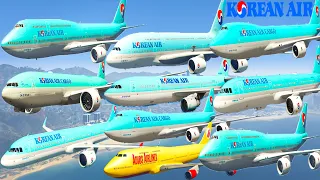 GTA V: Every Korean Passenger & Cargo Airplanes Best Extreme Longer Crash and Fail Compilation