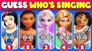 🔊 Guess Who's Singing 🎤🎶 | Disney Song | Moana, Elsa, Rapunzel, Mirabel, Snow White, Ariel, Anna