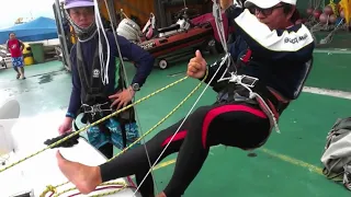 420 sailing trapeze example - subtitled
