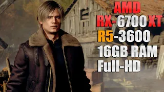 Resident Evil 4 Remake - R5-3600/RX6700xt/16gbRAM/FullHD, Ultra settings - Gameplay Test