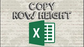 How to copy row heights in Excel