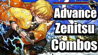 Advanced High Damage Zenitsu Combos With 100% TOD | Demon Slayer The Hinokami Chronicles