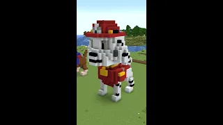 Minecraft Building watch in 30 seconds! Marshall in Minecraft【Pawpatrol】#shorts