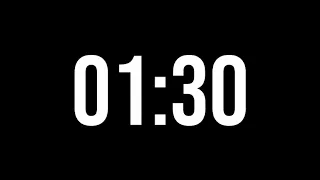 1 Minute 30 Second Countdown Timer | Minimal