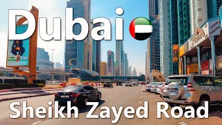 Dubai Sheikh Zayed Road Walk 4K🇦🇪