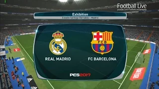 PES 2017 | El Clasico - Real Madrid vs FC Barcelona | Full Match & Hat tricks Ronaldo and Neymar