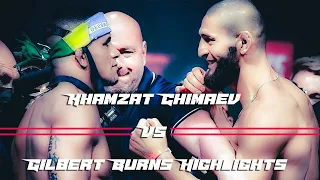 Khamzat Chimaev Vs Gilbert Burns Highlights