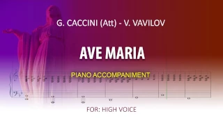 Ave Maria / Karaoke piano / Caccini (Att) -Vladimir Vavilov / High voice