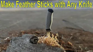 Making Feather Sticks With ANY Knife or Tool | Bushcraft on the Patio