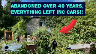 Unbelievable Discovery! Abandoned Home Left Over 40 Years Everything Left Cloths, Food And Even Cars