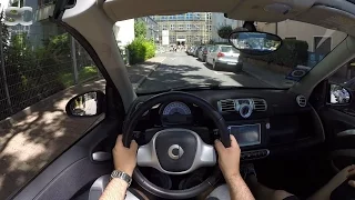 Smart fortwo 1.0 mhd Cabrio (2013) - POV City Drive (Top down)