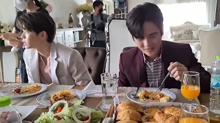 [ BTS #ร้ายนักนะ ]🐈‍⬛🦭 #YoonTon & #PeatSuchanon continue eating after the CUT 🎬