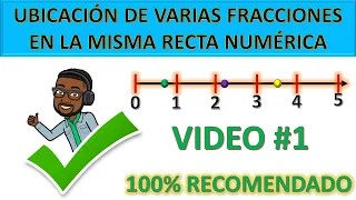 COMO UBICAR VARIAS FRACCIONES PROPIAS E IMPROPIAS EN LA MISMA RECTA NUMÉRICA