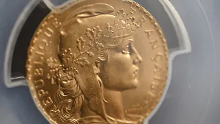 [RARE COIN] France, Marianne, 20 Francs, 1907, Paris, PCGS, Gold