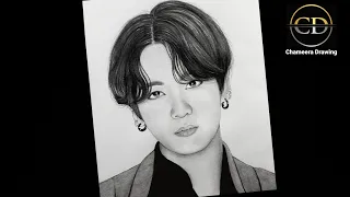 How to draw BTS "Jungkook"|| step by step Pencil Drawing || Easy Drawing Tutorial