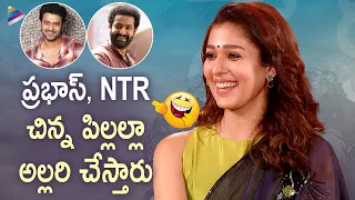 Nayanthara Makes Fun of Prabhas & Jr NTR | Nayanthara Connect Movie Interview | Telugu FilmNagar