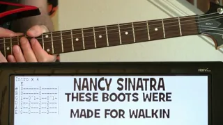 Nancy Sinatra These Boots Were Made For Walking Guitar Chords Lesson & Tab Tutorial