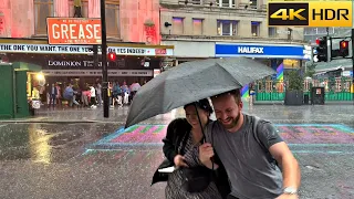 ☔1 Hour 20 min ☔ Rain Walk in London ⛈ Heavy Rain and Thunderstorms- ASMR [4K HDR]
