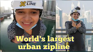 Xline Dubai Marina | World's largest urban zipline| Malayalam vlog