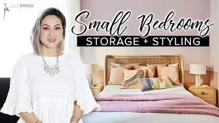 7 DESIGN HACKS for Small Bedrooms (Storage + Styling Tips!) SMALL SPACE SERIES