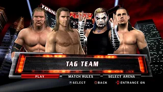 WWE SmackDown VS Raw 2010 PS3 - D-Generation X VS The Hardys - Tag Team [2K][mClassic]