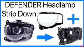 Land Rover Defender L663 Headlight Headlamp Strip Down - Repair / replace Lens Etc