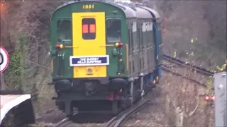 Hastings DEMU 1001 at New Beckenham   January 2024