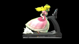 Princess Peach Running on a Treadmill for 1 Hour