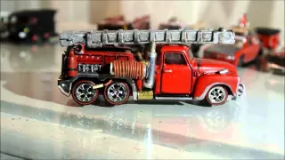My Custom Collection of Hot Wheels Part 6 (52 Chevy firetruck)