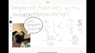 Comparing Fractions With Different Denominators