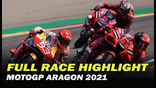 MOTOGP ARAGON 2021 FULL RACE HIGHLIGHT  Motogp Septmber 2021  PECCO BAGNAIA VS MARQUEZ