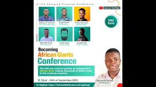 B.A.G Conference Welcome Video: How to become an African giant that make $5k monthly.