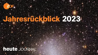 heute journal vom 29.12.23 Jahresrückblick 2023, Luftangriffe auf Ukraine, Hochwasserlage (english)