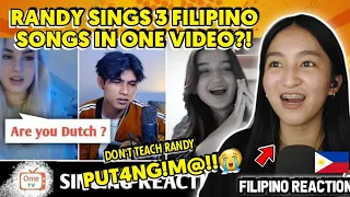 WOAH RANDY DONGSEU NYANYIKAN 3 LAGU FILIPINO DALAM SATU VIDEO!! | FILIPINO REACTION 🇵🇭