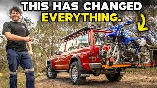 BEST MOD YET? Motorbike on the Back of the Patrol! Bike Carrier for your 4wd!