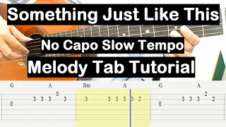 Something Just Like This Guitar Lesson Melody Tab Tutorial No Capo Slow Tempo Beginner Guitar Lesson