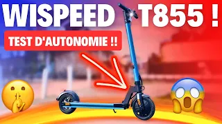 TEST D'AUTONOMIE DE LA TROTTINETTE ÉLECTRIQUE T855 !! TROTTINETTE ÉLECTRIQUE PAS CHÈRE !!