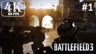 BATTLEFIELD 3 Gameplay Walkthrough - No Commentary - 4K 60 FPS Part 1 - Battle in the City