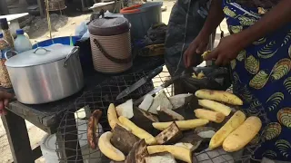Sarapan Pisang Bakar dan stew ikan Di Afrika,  MAKANAN JALANAN AFRIKA | KIELRahayu O’