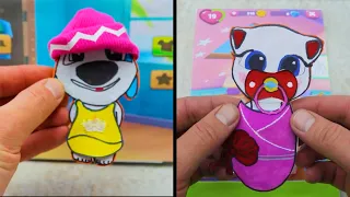 DIY My Talking Baby Angela and Baby Hank. Paper Book | My Talking Tom Friends