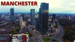 Aerial View of Manchester City United Kingdom (UK)